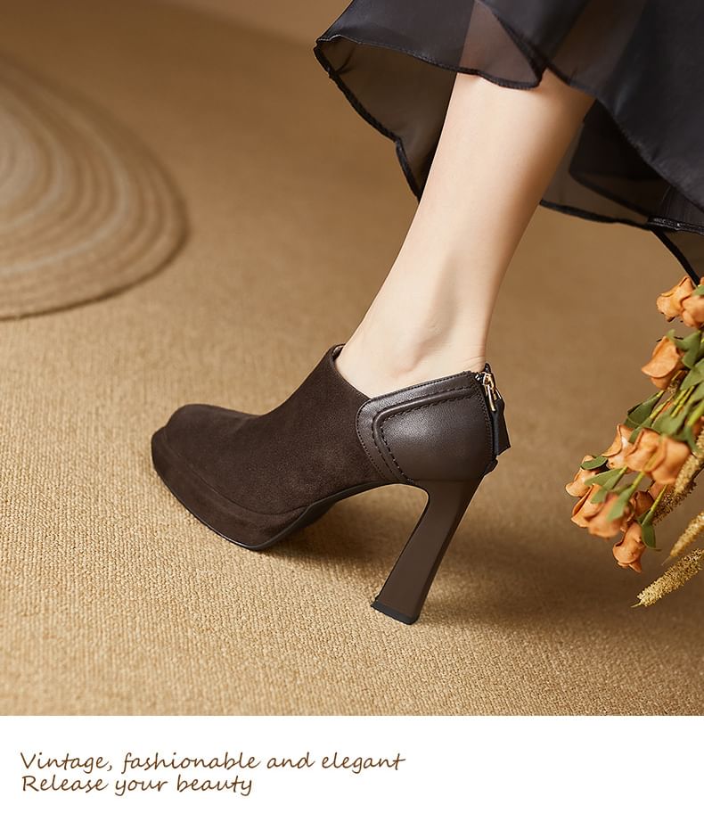 Ankle Boots Heel Chunky