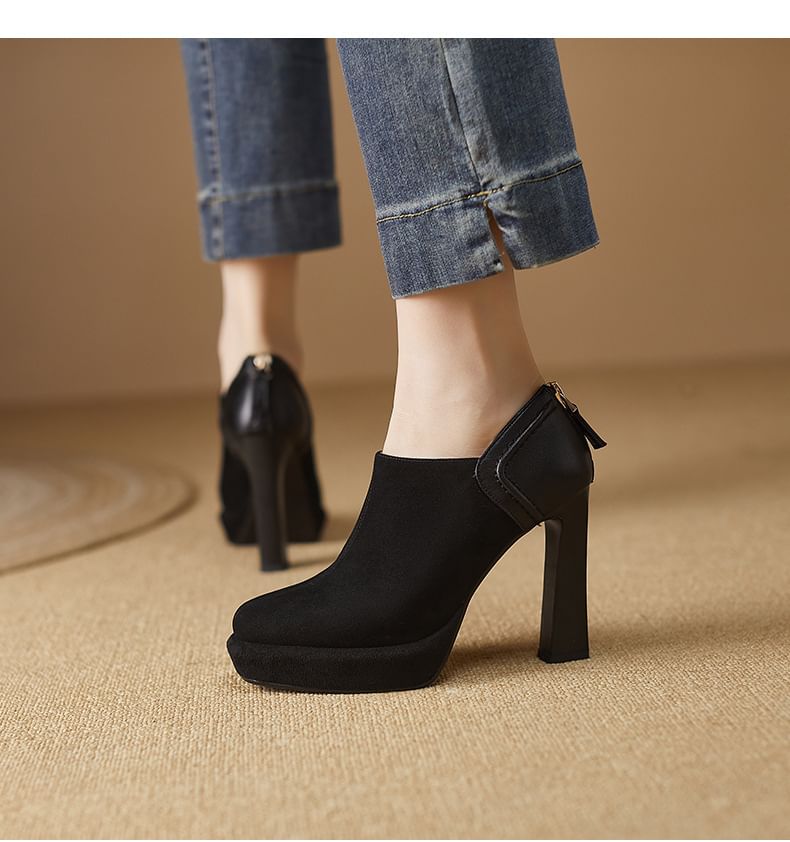 Ankle Boots Heel Chunky