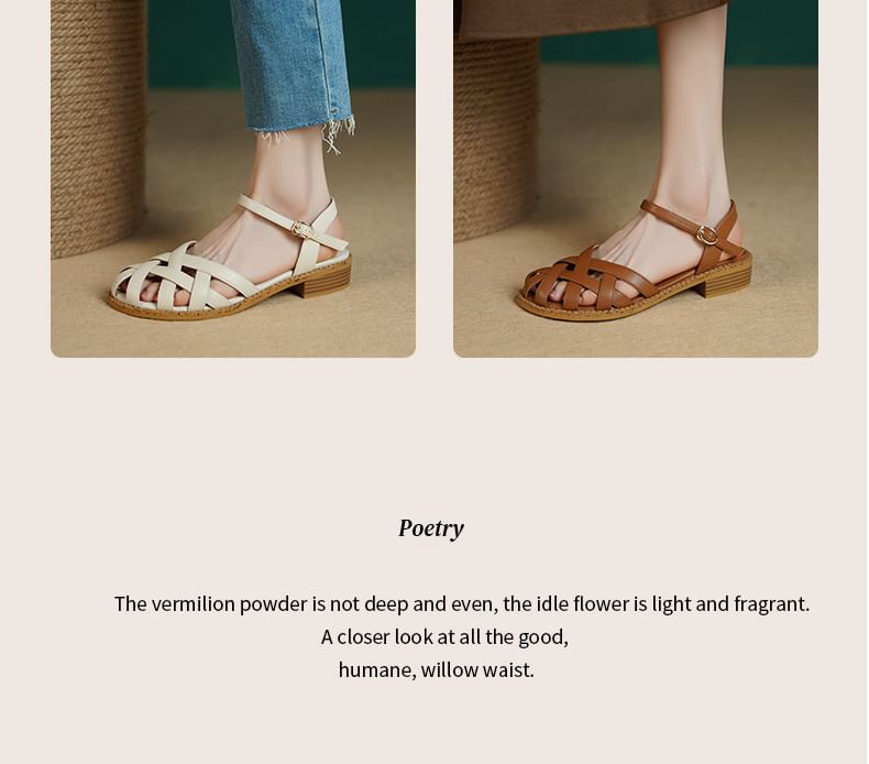 Sandals Heel Cutout Low