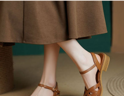 Sandals Heel Cutout Low