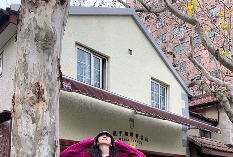 Knit Button-Up Cable Plain Cardigan