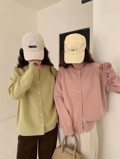 Cardigan Plain Button-Up