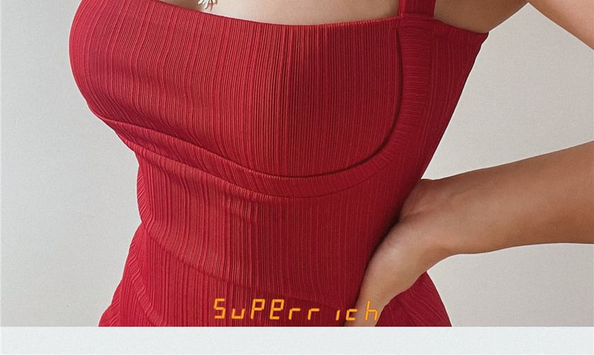 Midi Off Dress Plain Shoulder Sheath