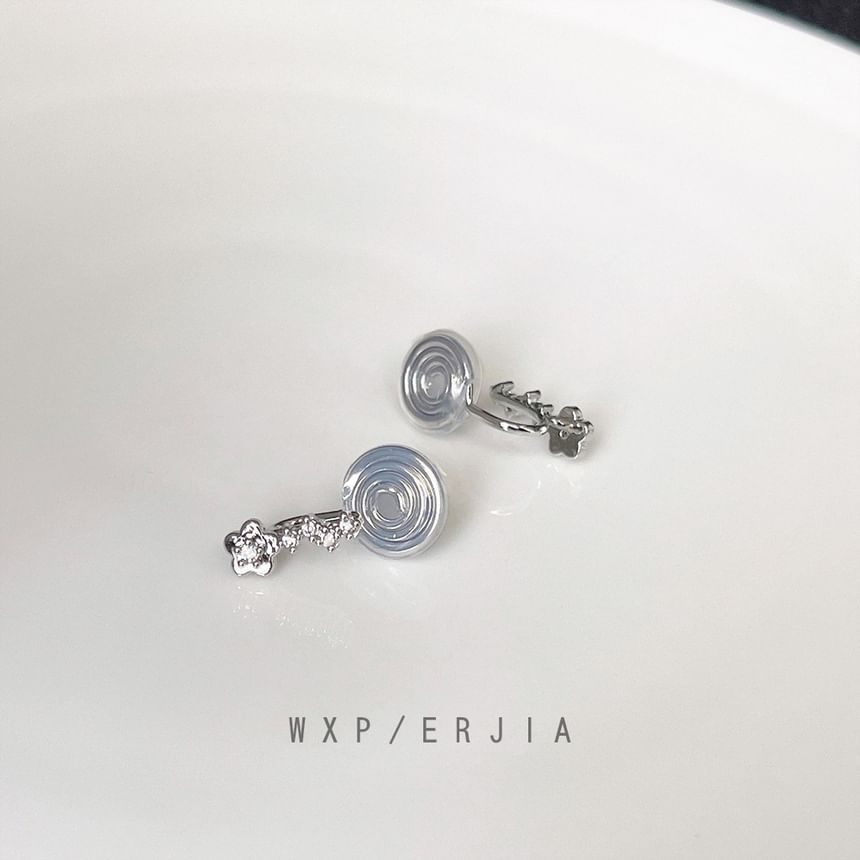 Cuff Alloy Ear Floral Rhinestone