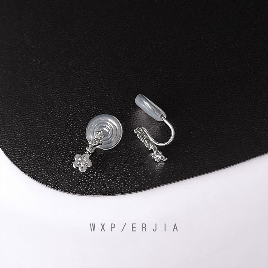 Cuff Alloy Ear Floral Rhinestone