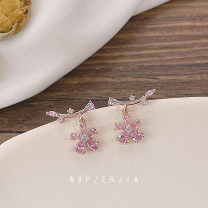 Cuff Floral Ear Rhinestone Alloy
