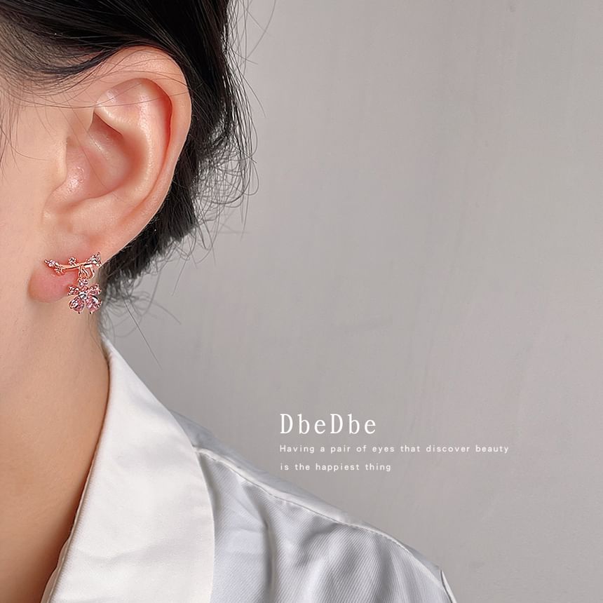 Cuff Floral Ear Rhinestone Alloy