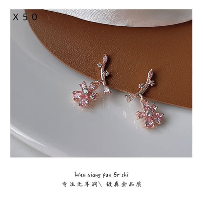 Cuff Floral Ear Rhinestone Alloy
