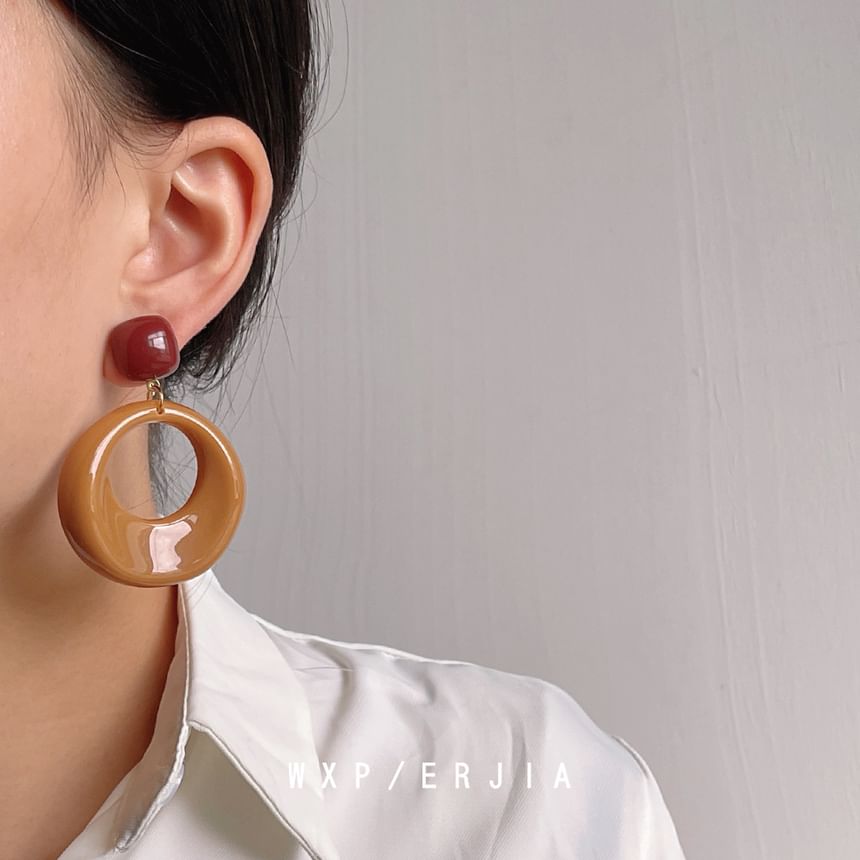 Earring Resin Hoop Drop