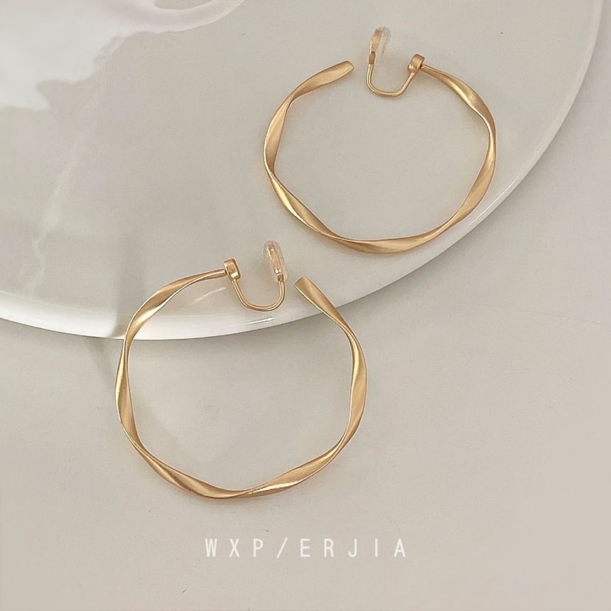 Ear Hoop Alloy Twisted Cuff