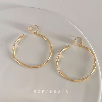 Ear Hoop Alloy Twisted Cuff