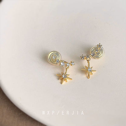 Rhinestone Star Alloy Earring Cuff Drop