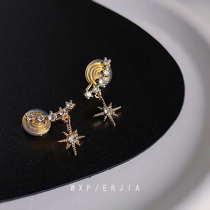 Rhinestone Star Alloy Earring Cuff Drop