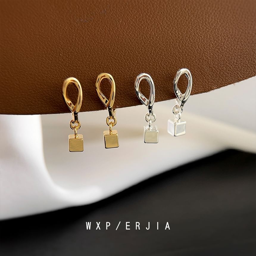 Cuff Alloy Cube Earring Drop
