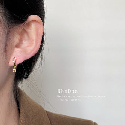 Cuff Alloy Cube Earring Drop