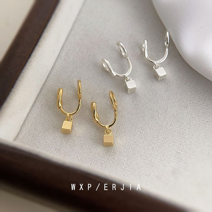 Cuff Alloy Cube Earring Drop