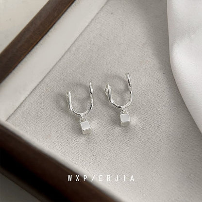 Cuff Alloy Cube Earring Drop