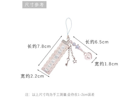 Heart Lace Acrylic Phone Charm (Various Designs)