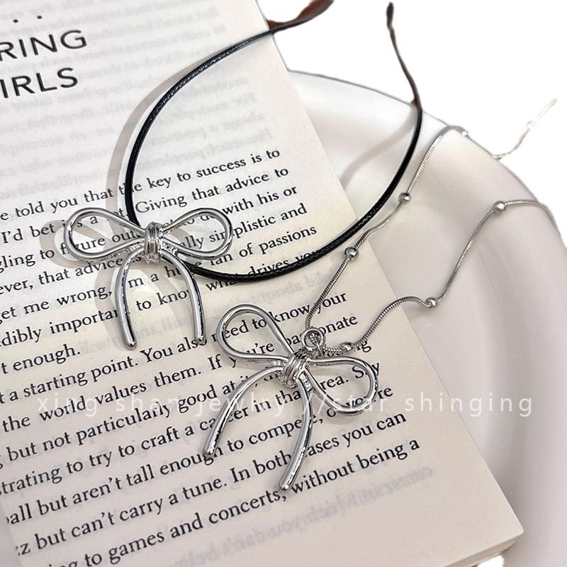 Necklace Pendant Cord Bow