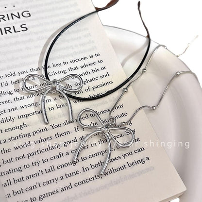Necklace Pendant Cord Bow