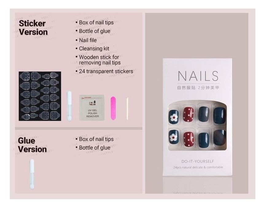 Shell Press On Nails / Tool Pack / Set