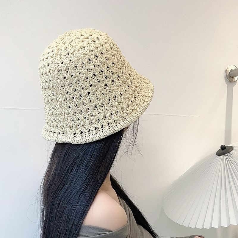 Straw Foldable Hat Bucket