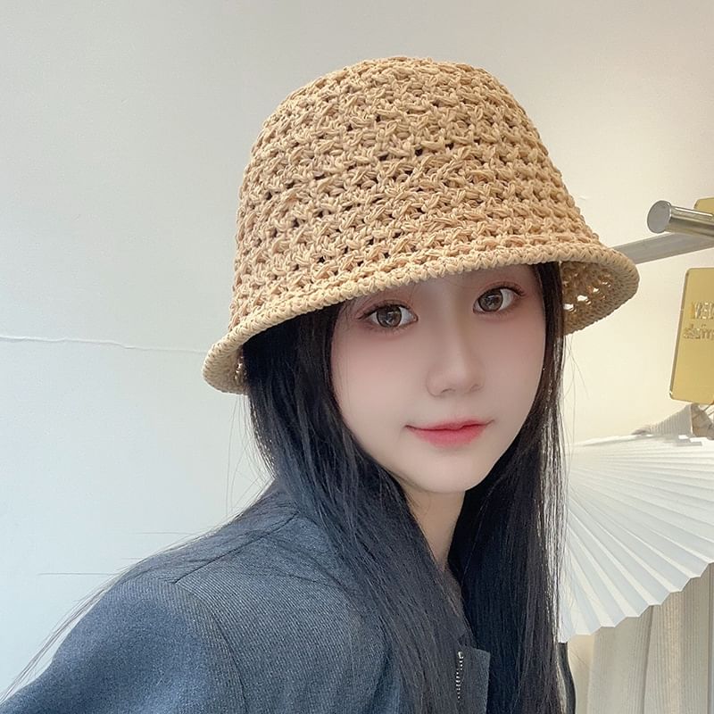 Straw Foldable Hat Bucket