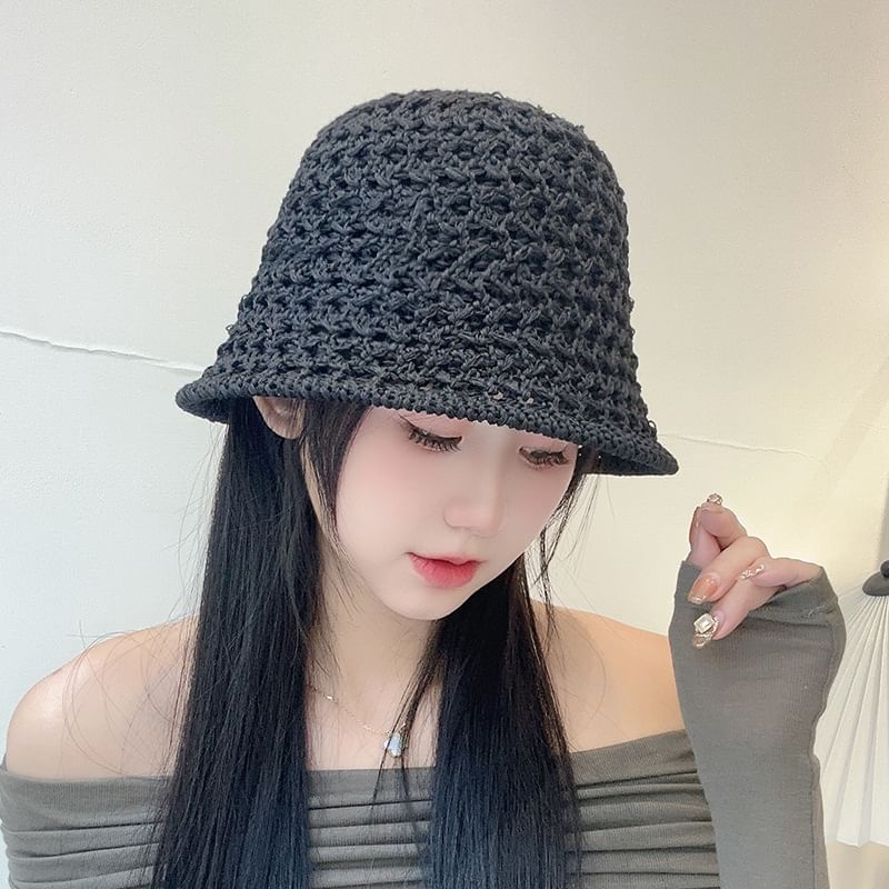 Straw Foldable Hat Bucket