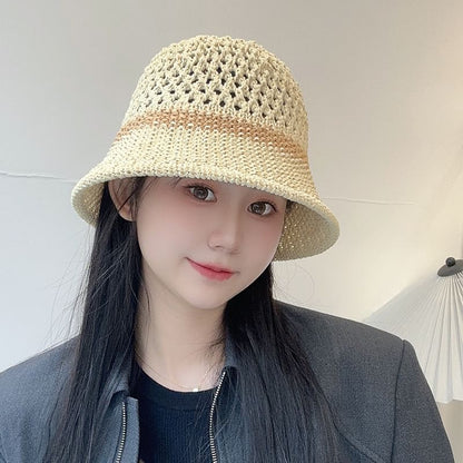 Foldable Bucket Hat Straw