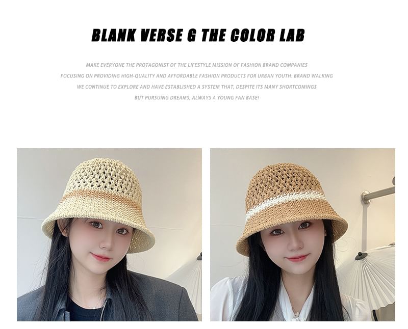 Foldable Bucket Hat Straw