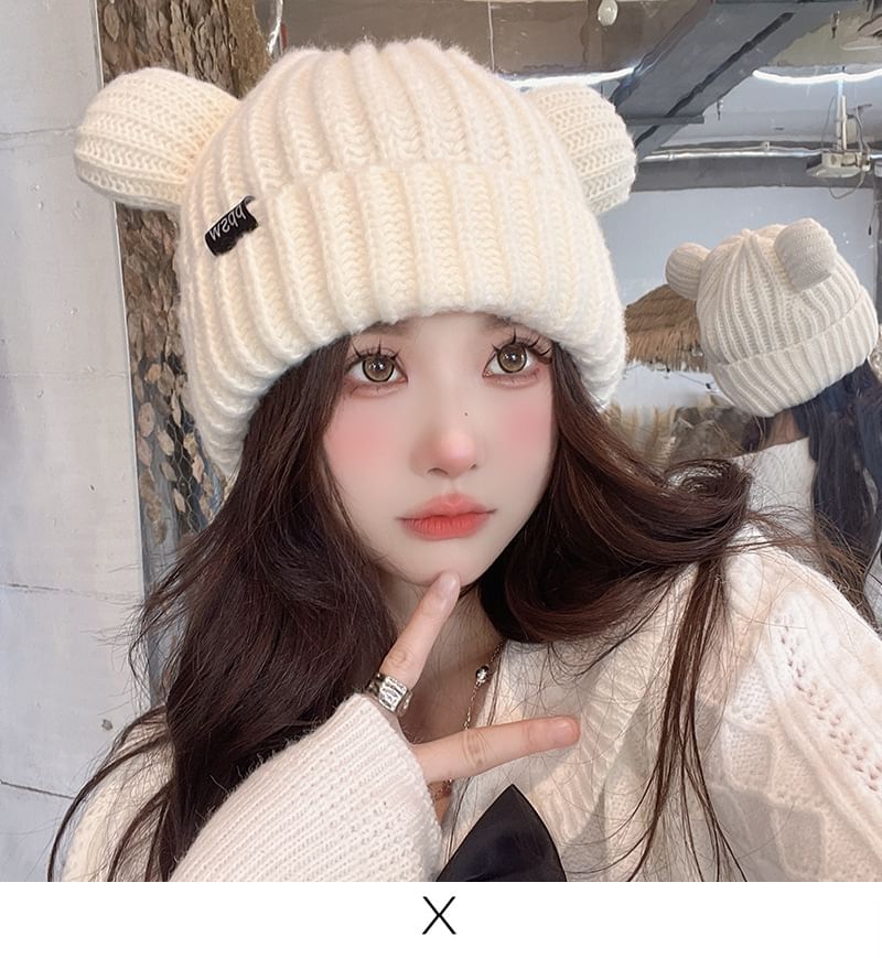 Bear Ear Beanie Knit