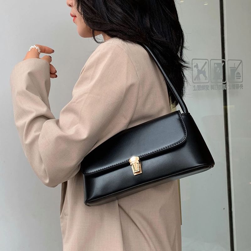 Shoulder Faux Leather Bag Flap
