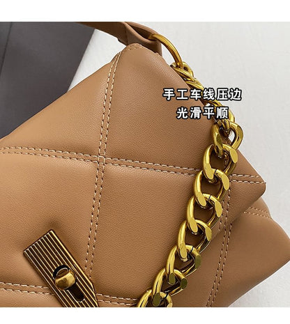 Chained Quilted Shoulder Bag