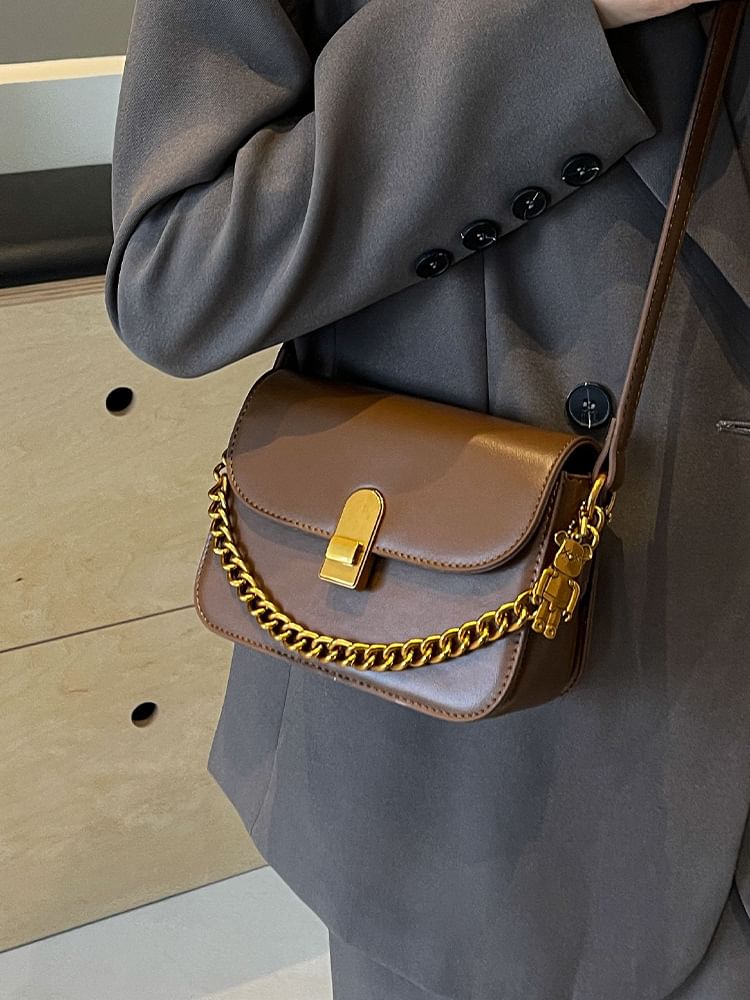 Chained Flap Crossbody Bag