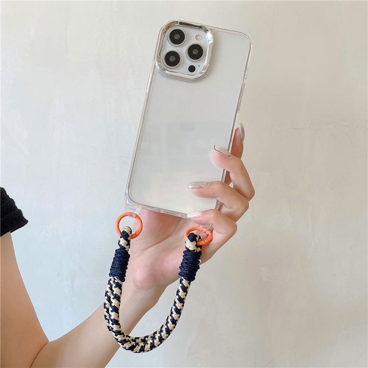 Phone Strap Transparent Phone Case - iPhone 15 Pro Max / 15 Pro / 15 Plus / 15 / 14 Pro Max / 14 Pro / 14 Plus / 14 / 13 Pro Max / 13 Pro / 13 / 13 mini / 12 Pro Max / 12 Pro / 12 / 12 mini