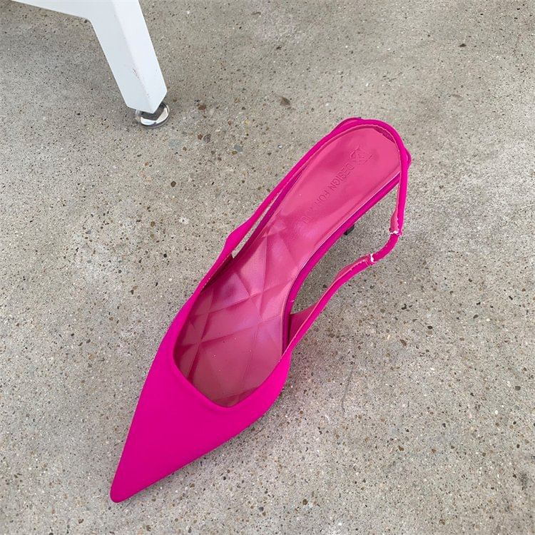 Slingback Sandals Pointy High Heel