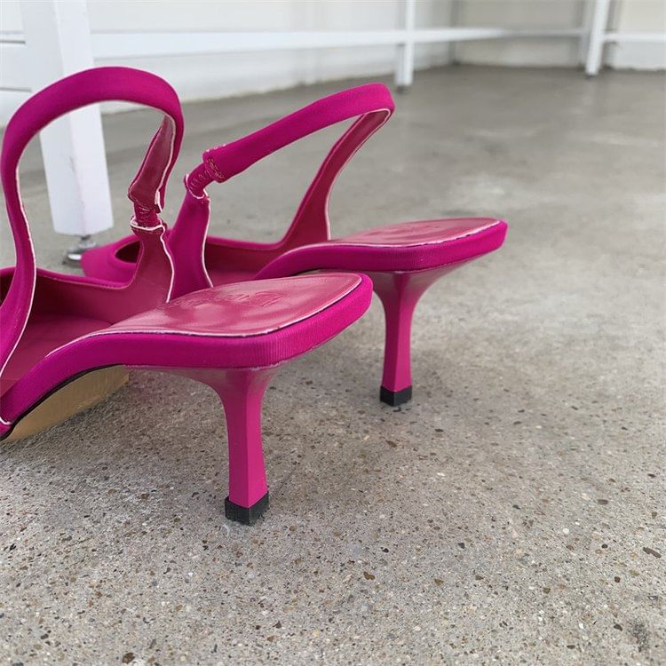 Slingback Sandals Pointy High Heel