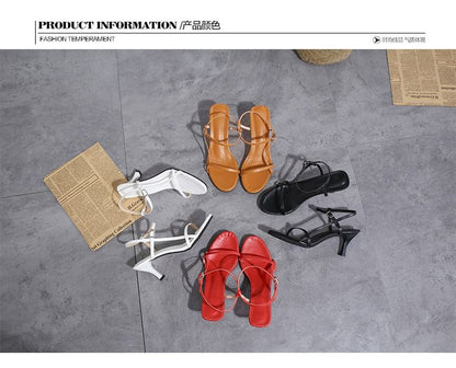 Ankle Sandals Strap Heel High