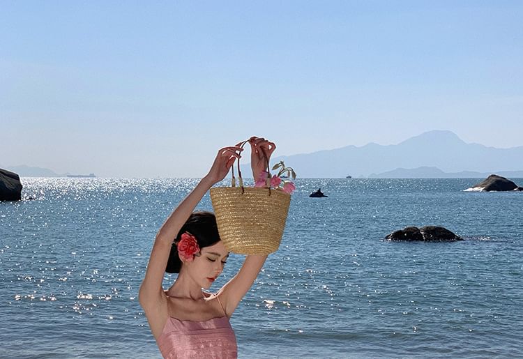 Set: Maxi Camisole Skirt Plain Top High Crop + Waist