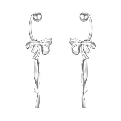 Bow Alloy Ear Jacket