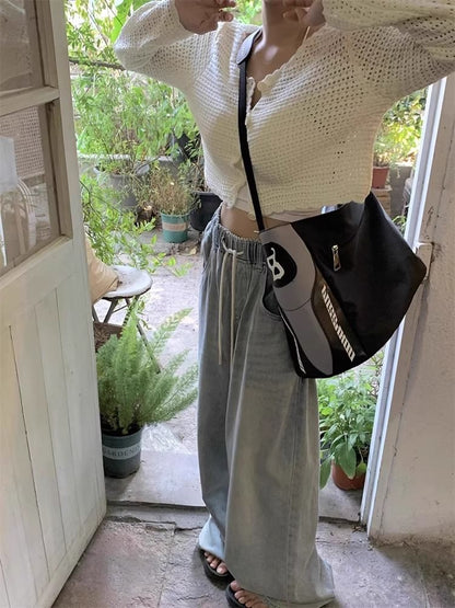 Crop Top Plain V-Neck