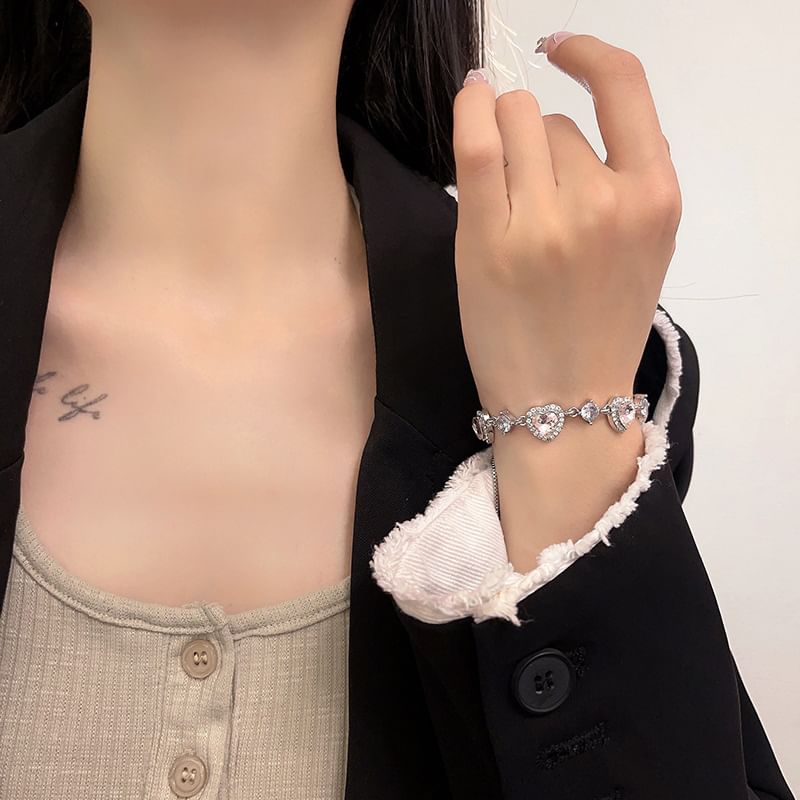 Heart Bracelet Rhinestone