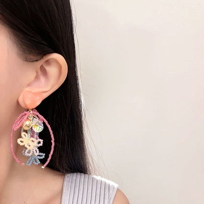 Drop Earring Bow Bead