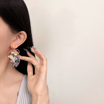 Drop Earring Bow Bead