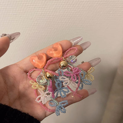 Drop Earring Bow Bead