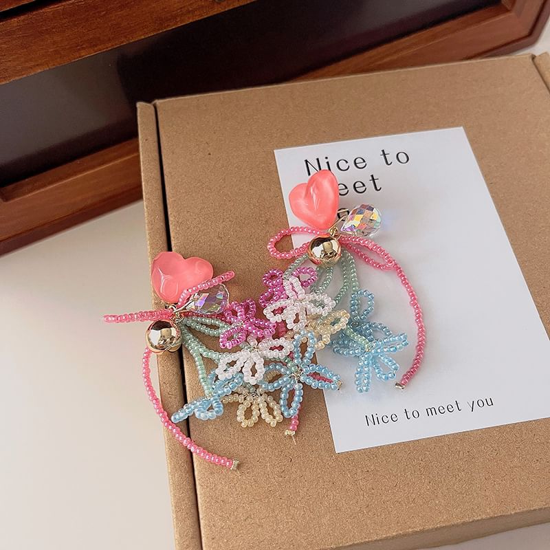 Drop Earring Bow Bead
