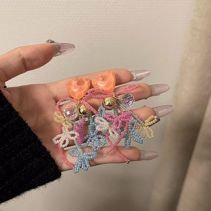 Drop Earring Bow Bead