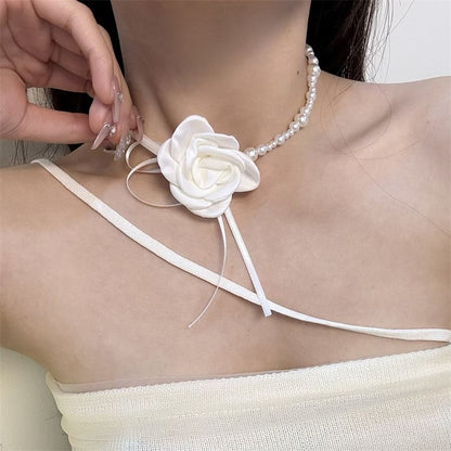 Rose Ribbon Choker