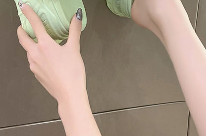 Faux Platform Pearl Sandals