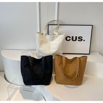 Tote Plain Bag Canvas